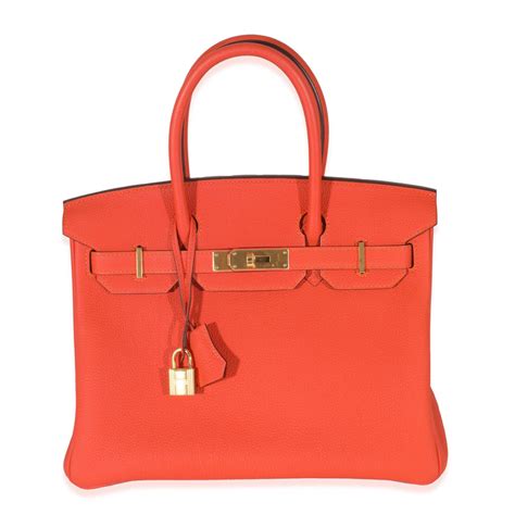 hermes birkin 30 orange poppy|HERMES Togo Birkin 30 Orange Poppy .